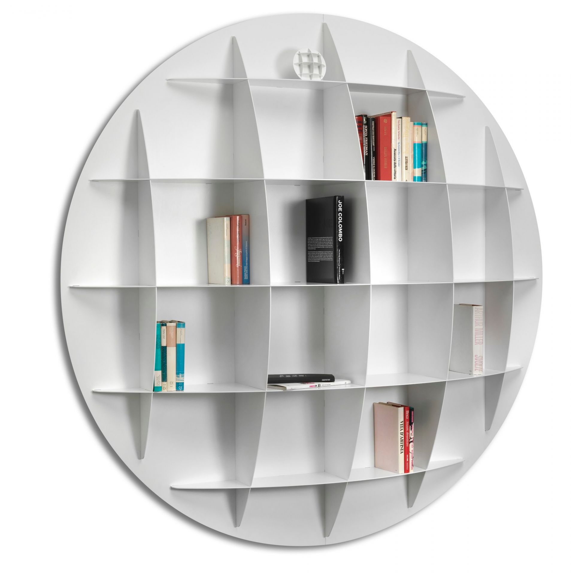 Continental Plus AL Sphärisches Bücherregal Weiß Industrie Carnovali